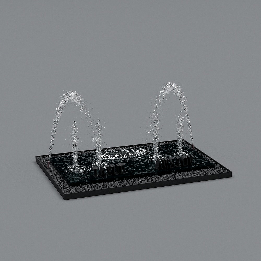 Urban Water Fountain 3D model