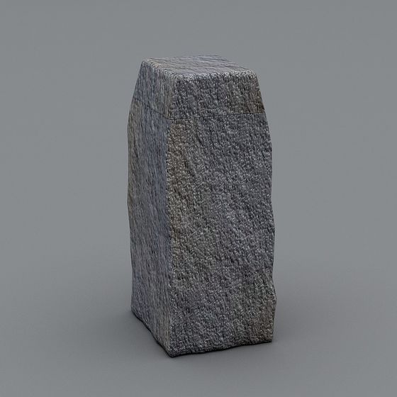 Low Polygon Stone Column 3D model