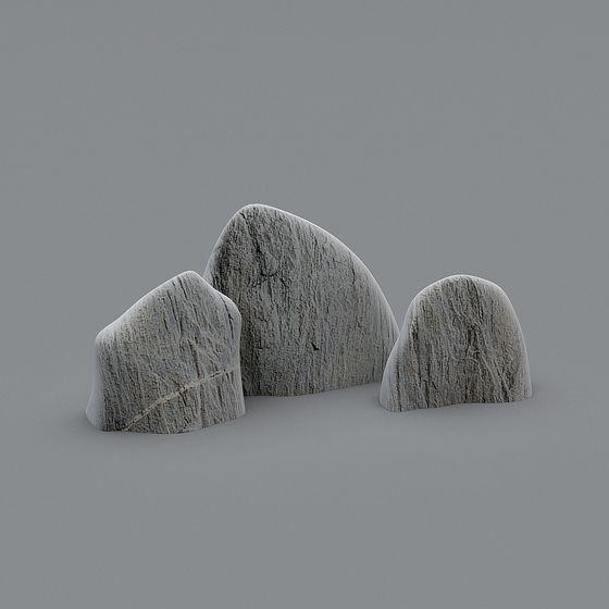 Low-Poly Mountain Rock Set 3D model