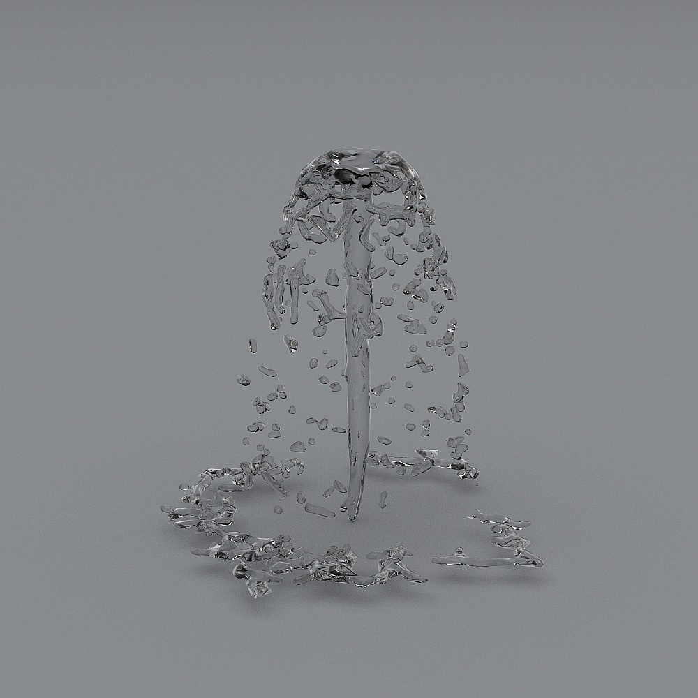 Crystal Waterfall 3D model