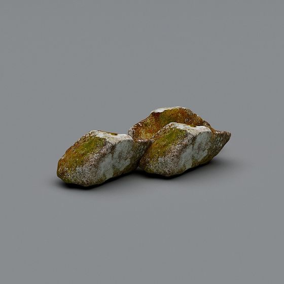Mossy Stone Pile 3D model