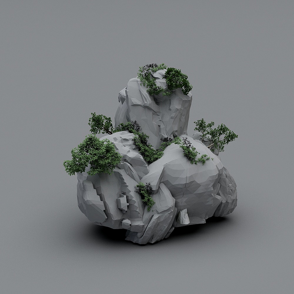 Rochers de jardin chinois et eau courante - rochers et eau courante 2