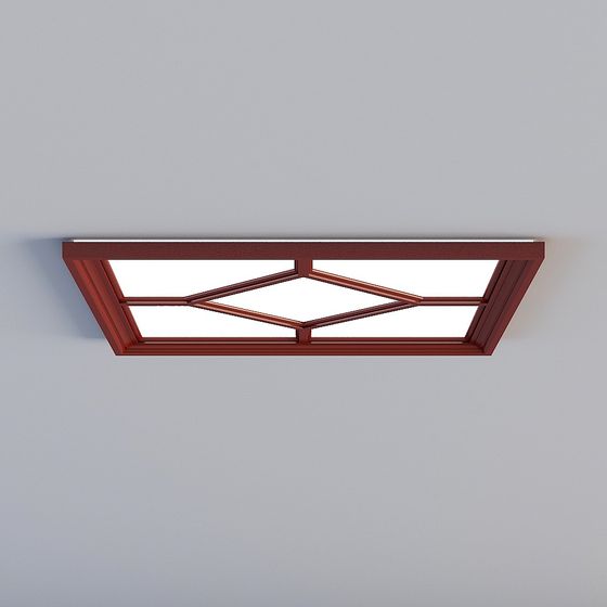 Stunning Red-Framed Skylight 3D model