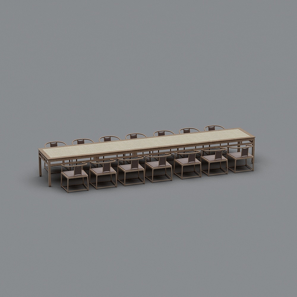 New Chinese style classroom 1-long desk combination