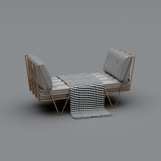 Stylish 3D Lounge Chair Model for Contemporary Interiors