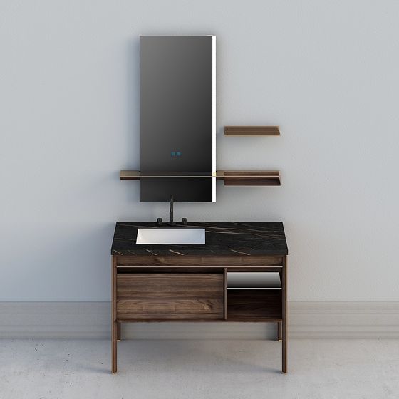 Modern Minimalist Bathroom Cabinet 3D model