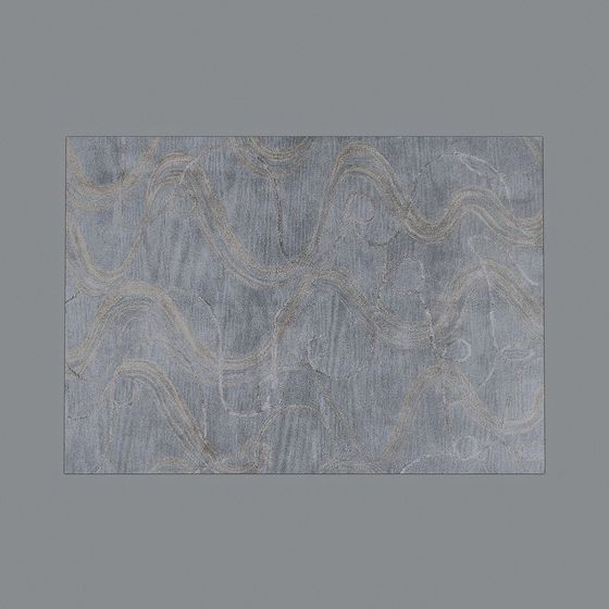 Abstract Wave Rug 3D model for Creative Spaces