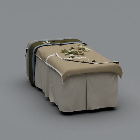 Healing Bed 3D model in Serene Green