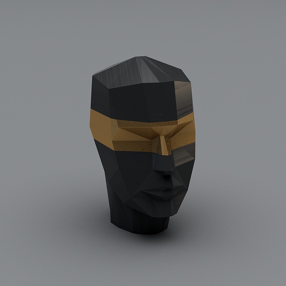 Prism Mask 3D model - Low Poly Design
