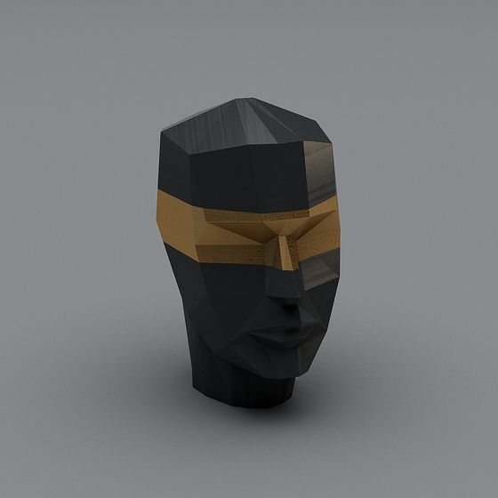 Prism Mask 3D model - Low Poly Design