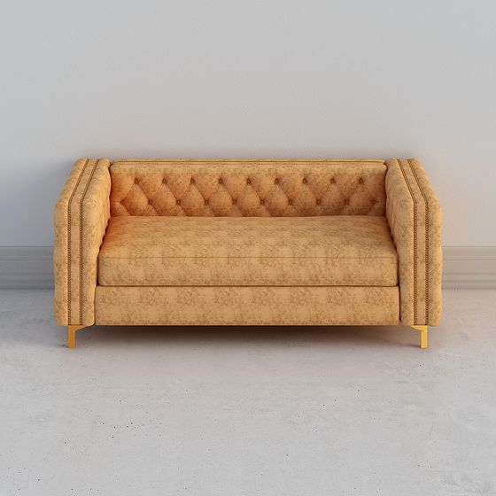 Stylish Vintage Sofa 3D model for Unique Spaces