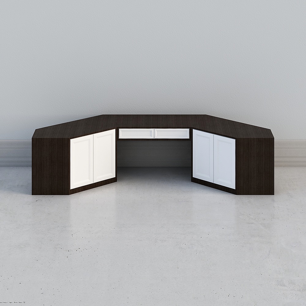 The cabinet is with a desk