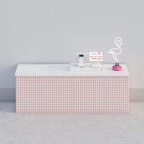 Neon Counter 3D Model for Modern Urban Spaces