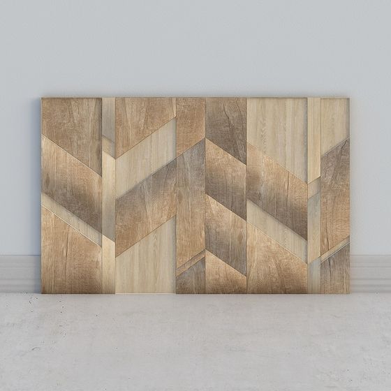 Wooden Mosaic Panel 3D model
