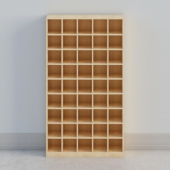 Grid Shelf 3D model for Modern Interiors