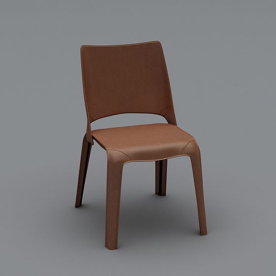 Modern Minimalist Leather Armchair 3D model
