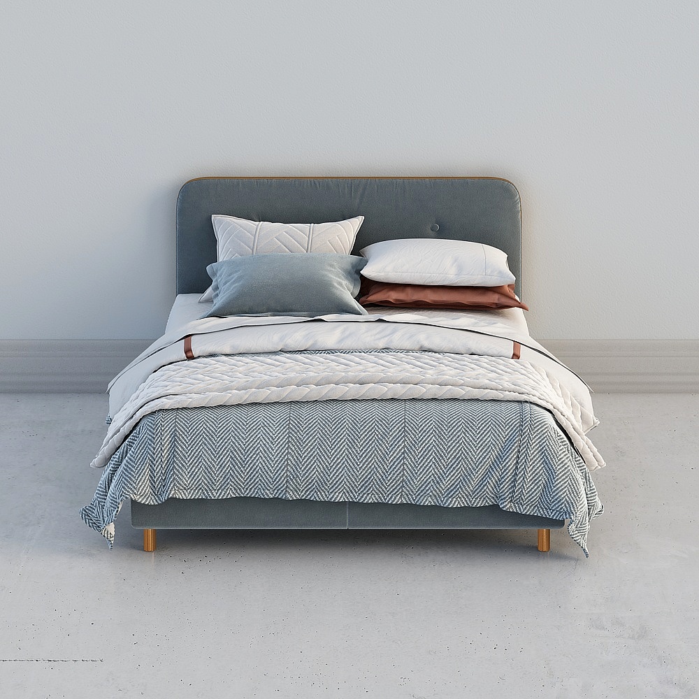 Modern Minimalist Bed Frame 3D model