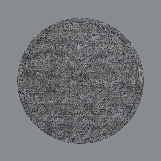 Low-Poly Gray Round Carpet 3D model