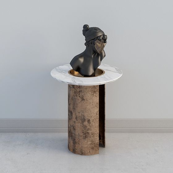 Low Poly Urban Sculpture 3D Model