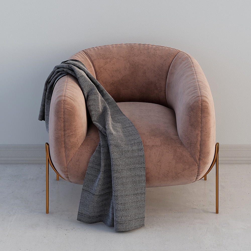 Modern lightweight sofa coffee table combination 2-single chair