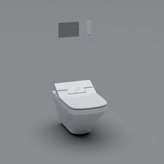 Futuristic Bathroom Toilet 3D model