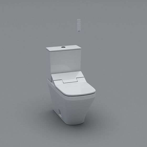 Smart Toilet 3D Model with Minimalist Design