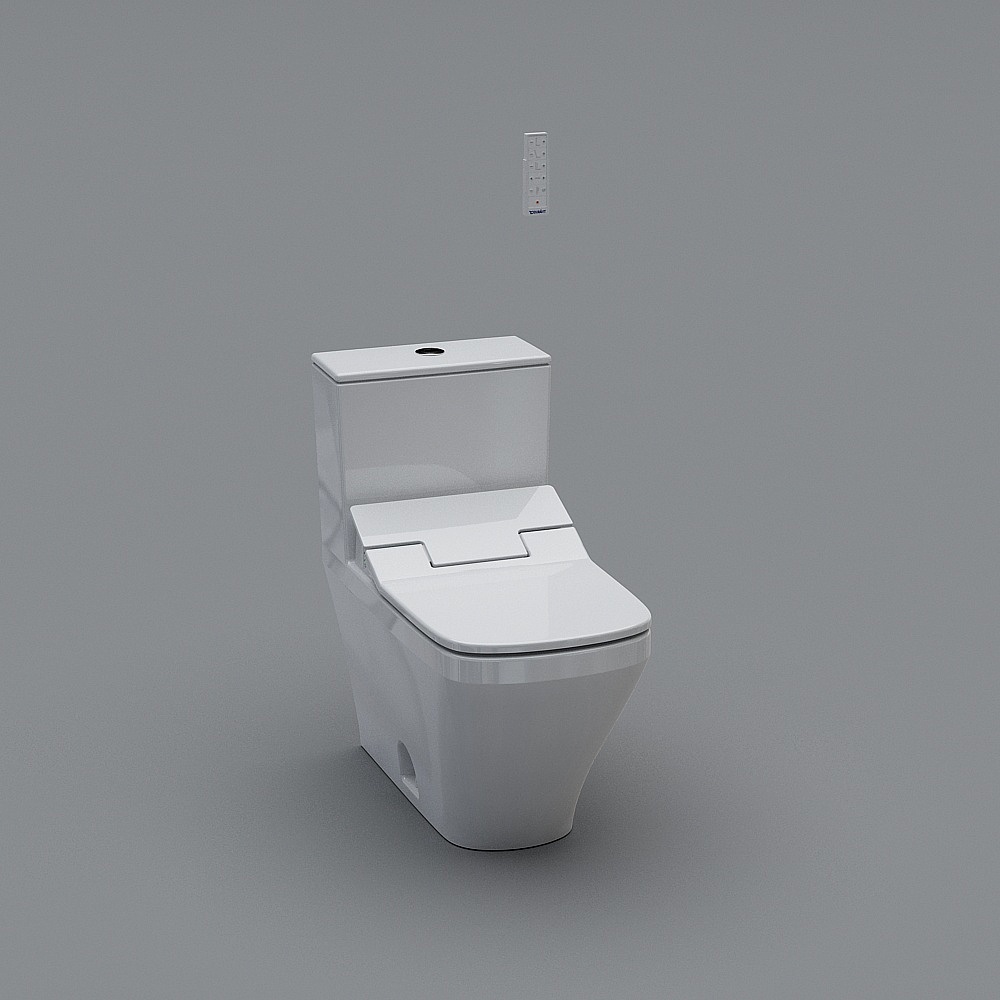 Minimalist Smart Toilet 3D model