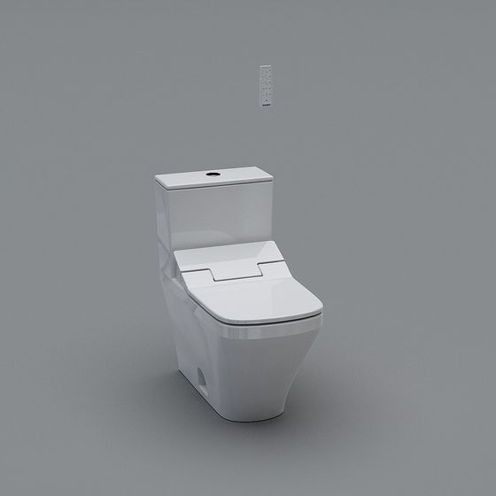 Stylish Smart Toilet 3D model for Modern Spaces