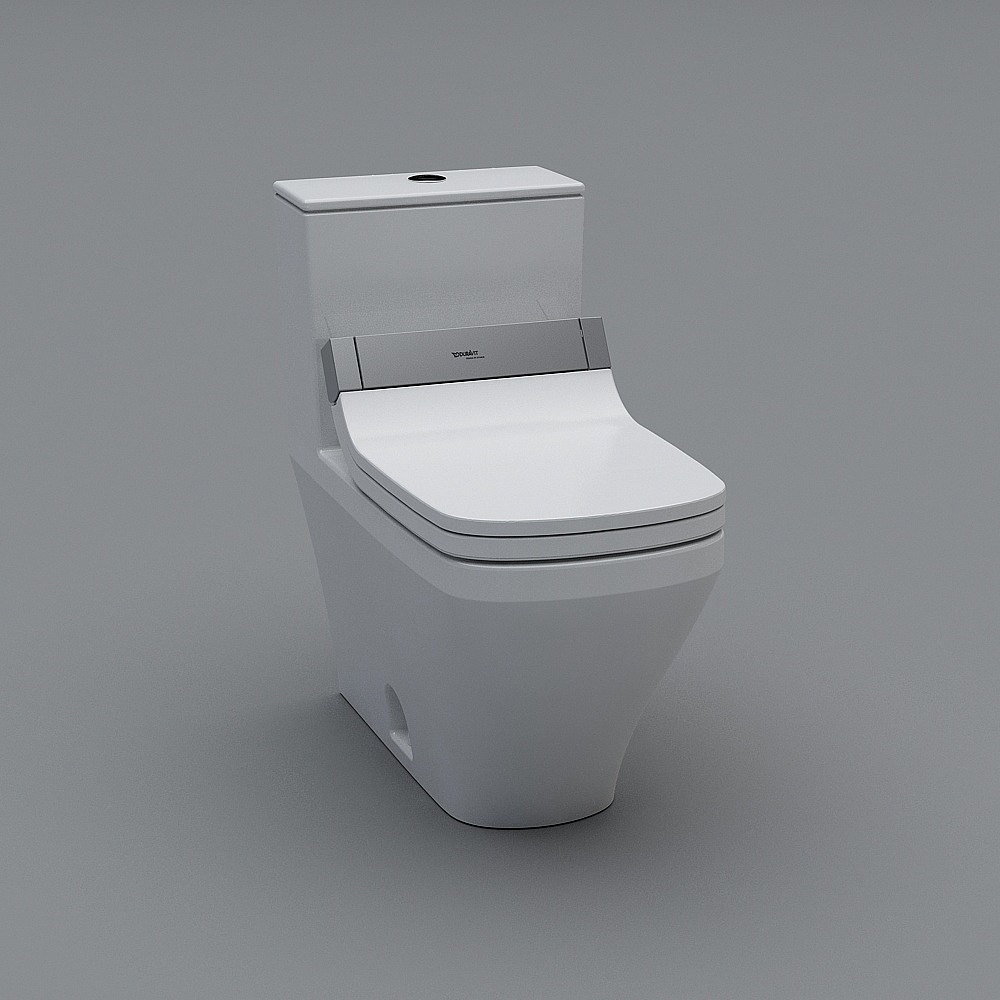 Urban Toilet Low-Poly 3D model