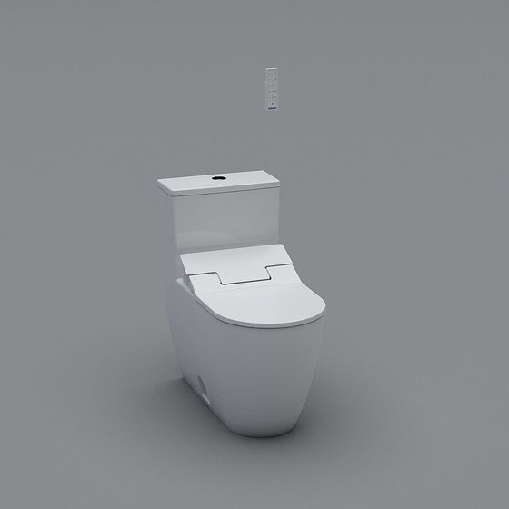 Smart Toilet 3D model with Minimalist Design