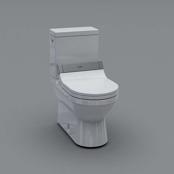 Sleek Smart Toilet 3D Model for Modern Living
