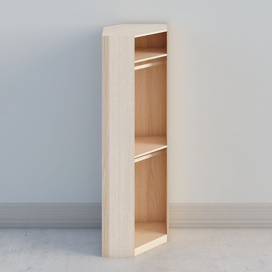 Wooden Storage Shelf 3D model