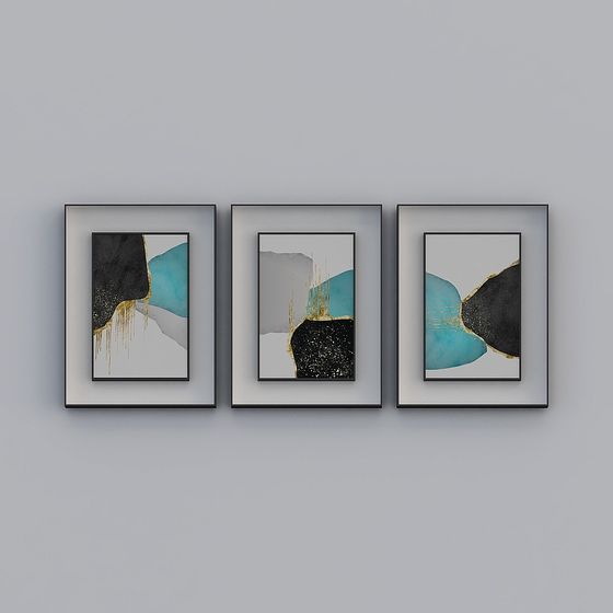 Abstract Frame 3D Model for Modern Art Design