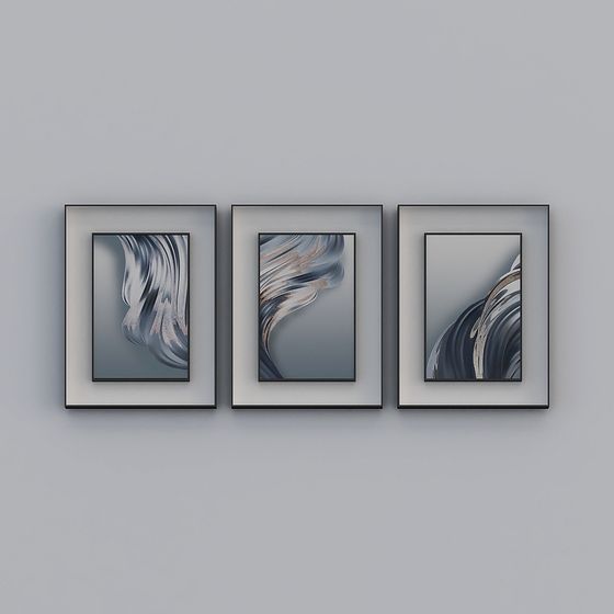 Abstract Frame Series 3D model for Modern Art