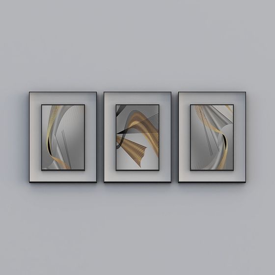 Abstract Line Art 3D Model