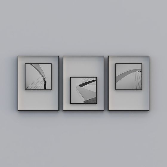 Urban Art Triptych 3D model