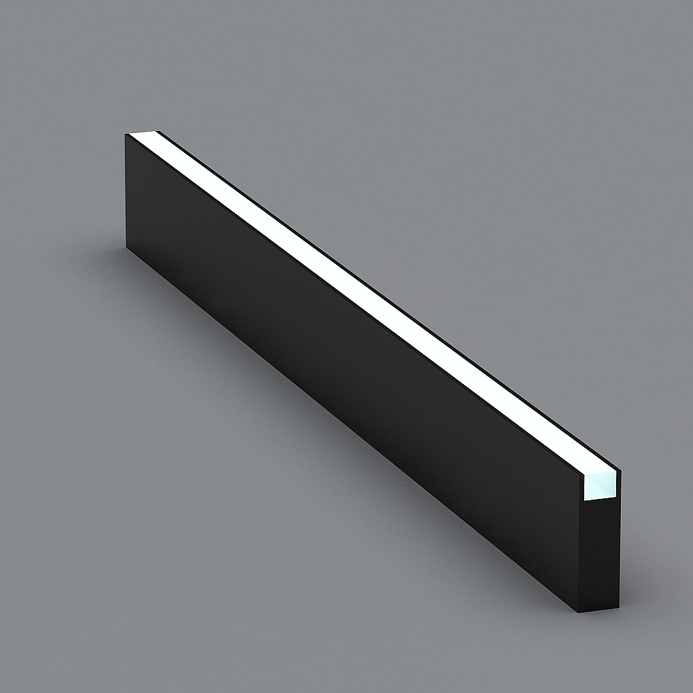 Industrial Black and White Track Light 3D Model