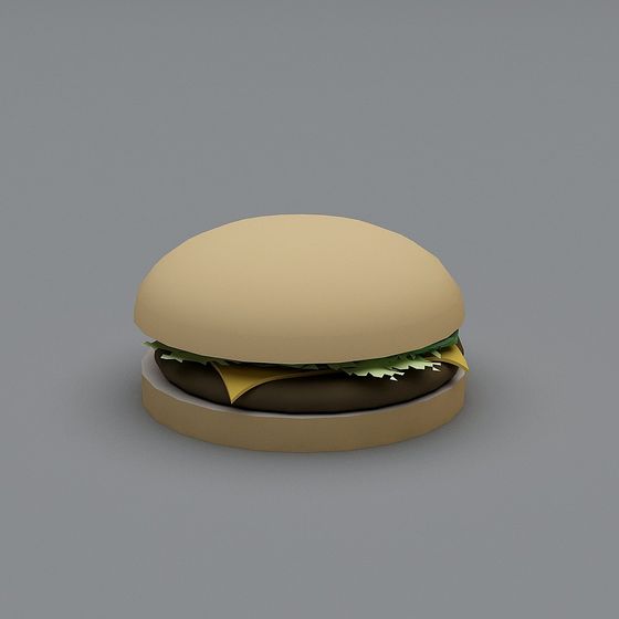Appetizing Low-Poly Hamburger 3D model for Creative Projects
