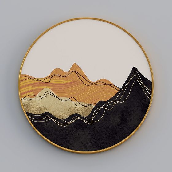 Abstract Mountain Landscape 3D model