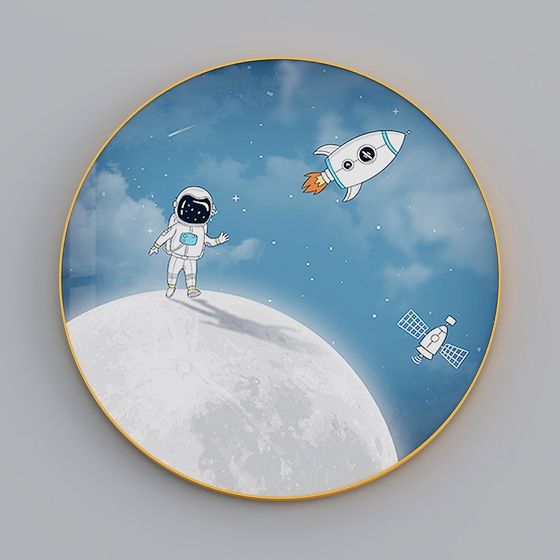 Moon Landing Adventure 3D Model – Space Exploration Scene
