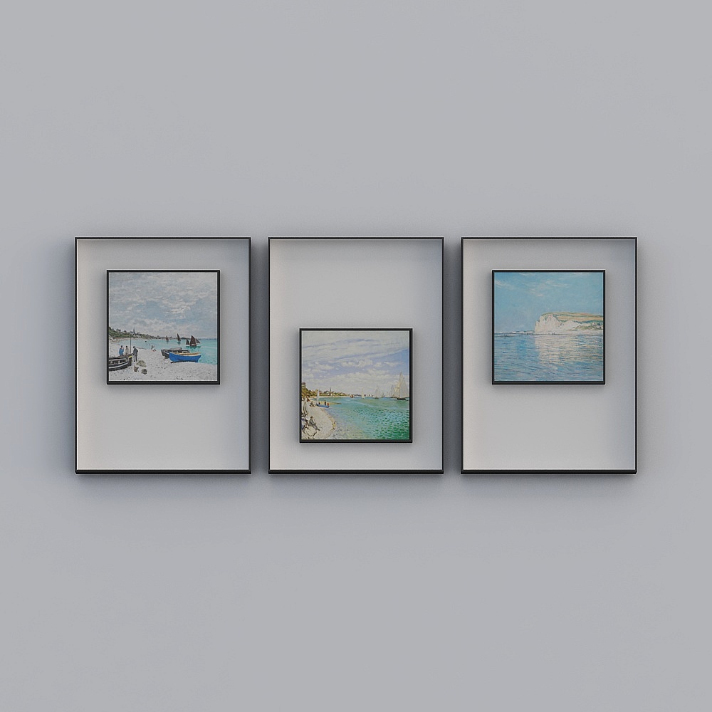 Jane-Light Luxury Wind- Living Room Decorative Painting - SK-015 - Seaside Town