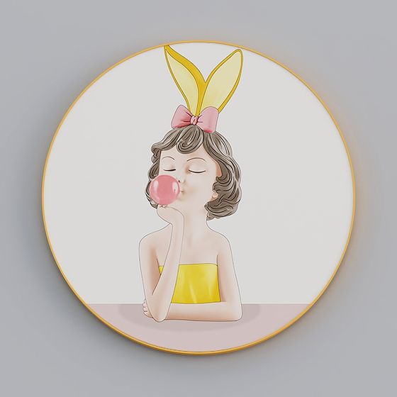 Bubble Girl 3D model - Whimsical Fantasy Character