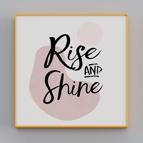 Rise and Shine Art Wall Decor 3D model for Creative Spaces