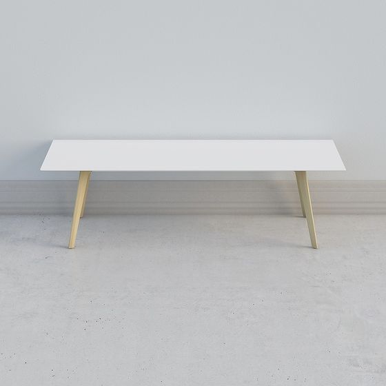Minimalist Bench 3D model for Creative Spaces