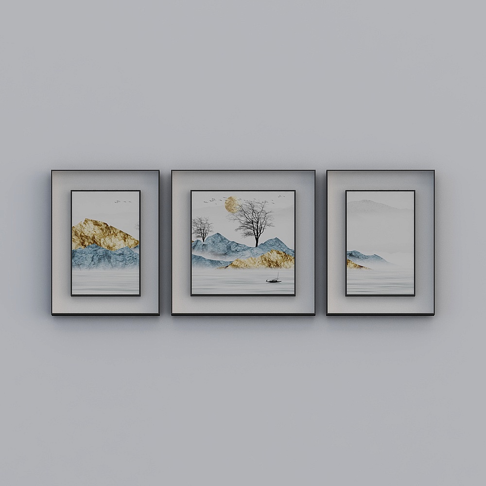 Jane on - Light luxury wind - living room decoration painting - SK-064 - Bishui Jinshan