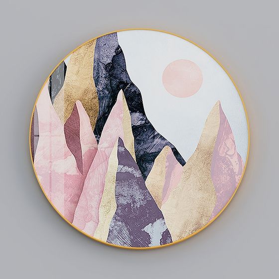 Abstract Mountain Disc 3D model for Designers and Developers