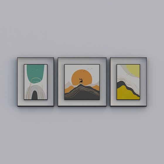 Abstract Picture Frame Series 3D model for Creative Projects