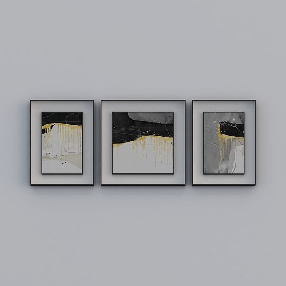 Abstract Painting 3D Model for Modern Art