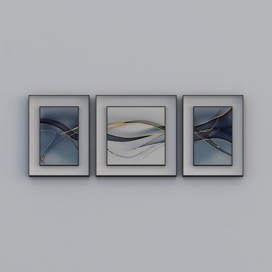 Elegant Abstract Streamline Frame 3D model for Modern Designs