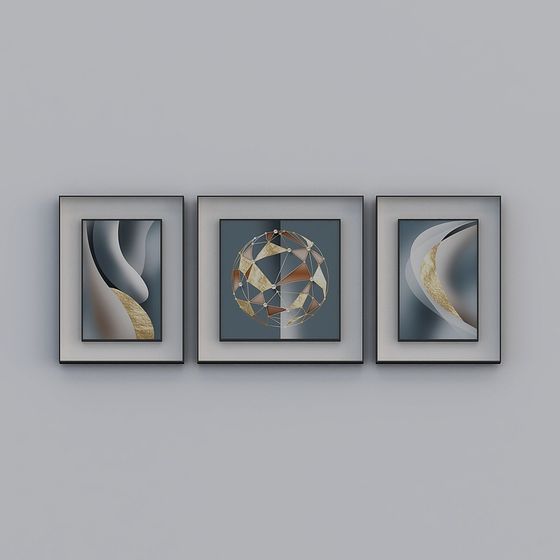 Abstract Geometric Frame 3D Model